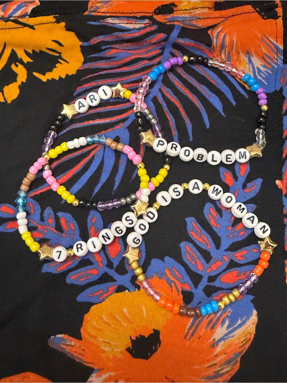 Beaded Ariana Grande Set of Four Bracelet Set